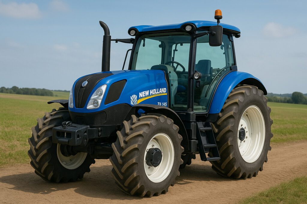 New Holland Traktor T6.145 steht auf dem Feld